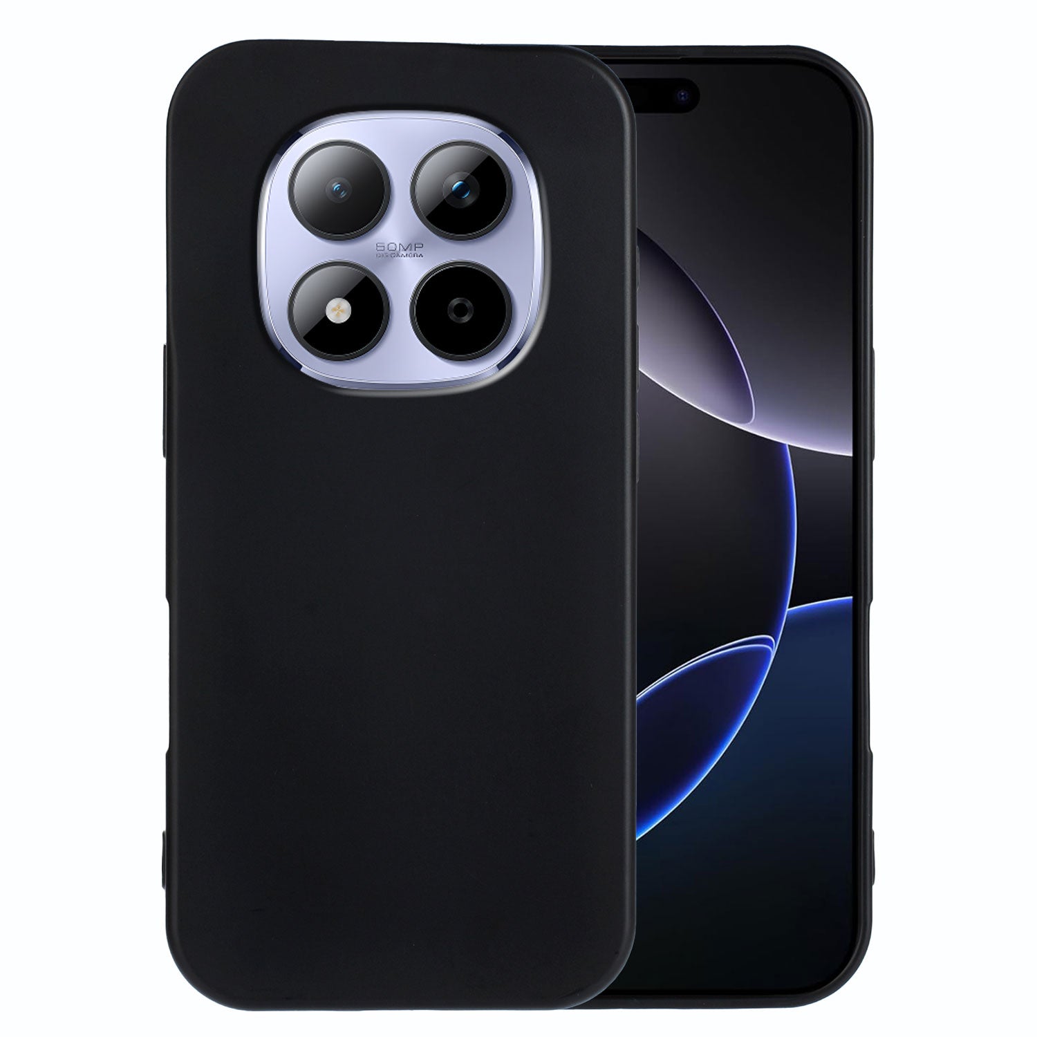 For Xiaomi Redmi Note 15 Pro 5G (Global) TPU Case Soft Matte Anti-fingerprint Phone Back Cover - Black