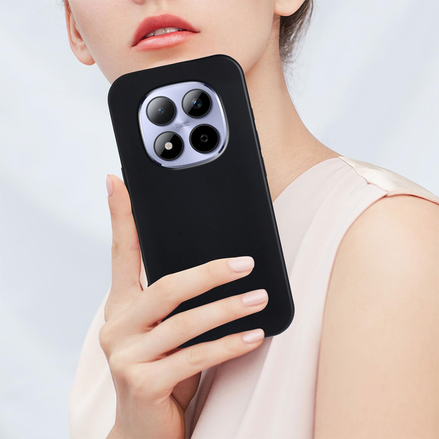 For Xiaomi Redmi Note 15 Pro 5G (Global) TPU Case Soft Matte Anti-fingerprint Phone Back Cover - Black