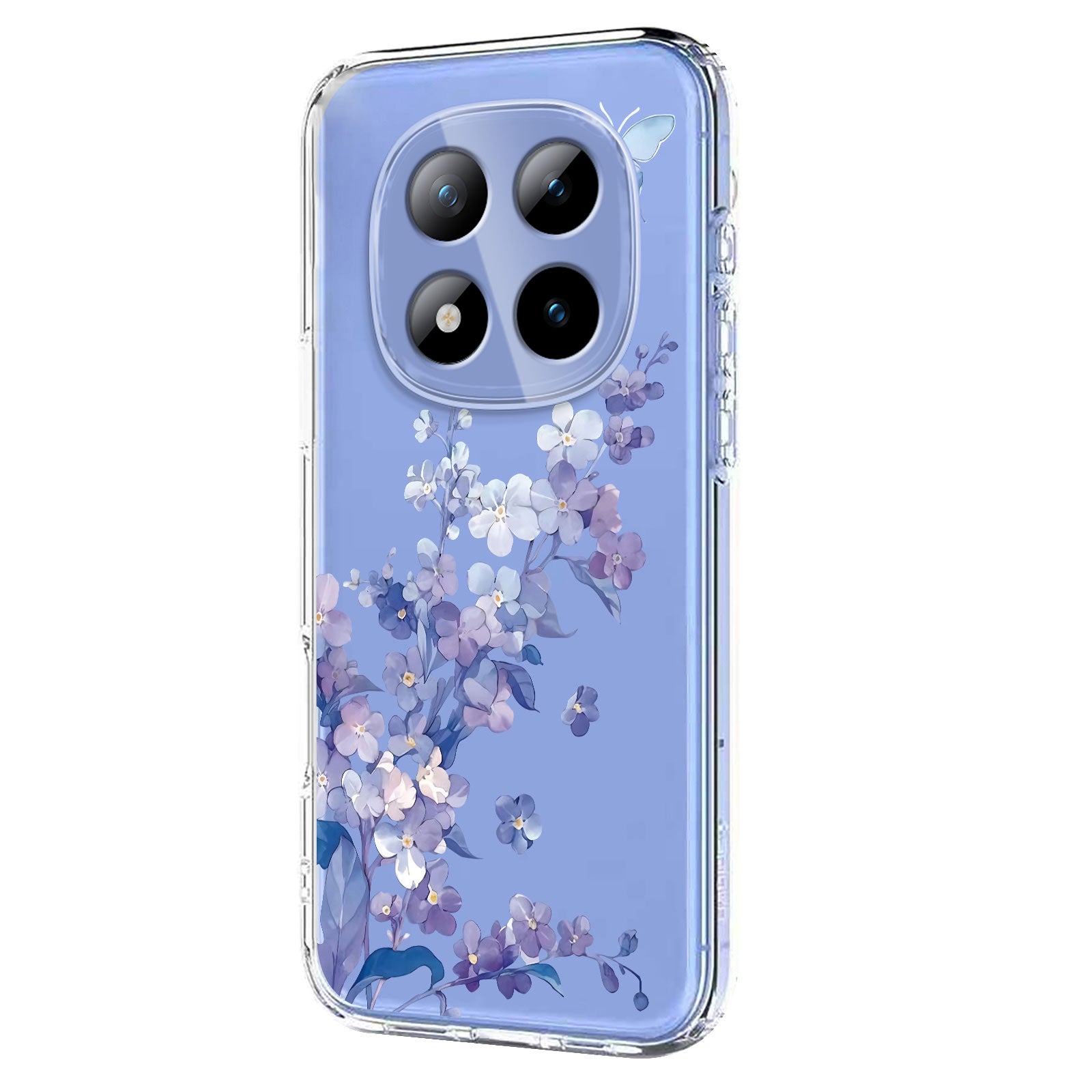 For Xiaomi Poco M8 Pro 5G / Redmi Note 15 Pro+ 5G (Global) Case Butterfly Floral Pattern Printing TPU Phone Back Cover - Violets