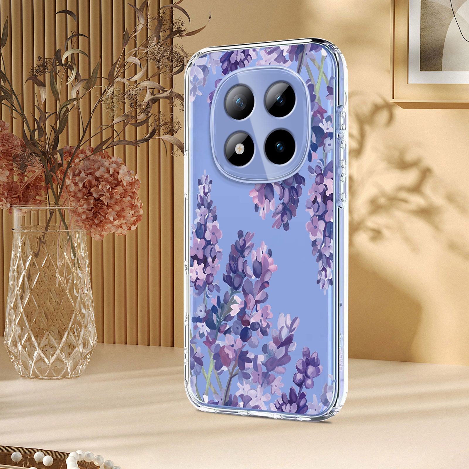 For Xiaomi Poco M8 Pro 5G / Redmi Note 15 Pro+ 5G (Global) Case Butterfly Floral Pattern Printing TPU Phone Back Cover - Wisteria