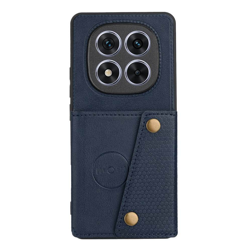 For Xiaomi Redmi Note 15 Pro 5G (Global) Case with Card Slots Kickstand Leather + TPU Phone Cover - Blue