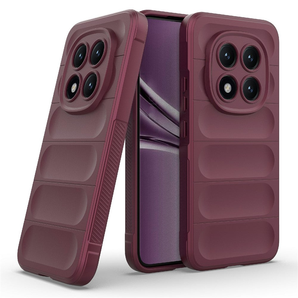 For Xiaomi Poco M8 Pro 5G / Redmi Note 15 Pro+ 5G (Global) Case Anti-Drop Soft TPU Rugged Phone Back Cover - Wine Red
