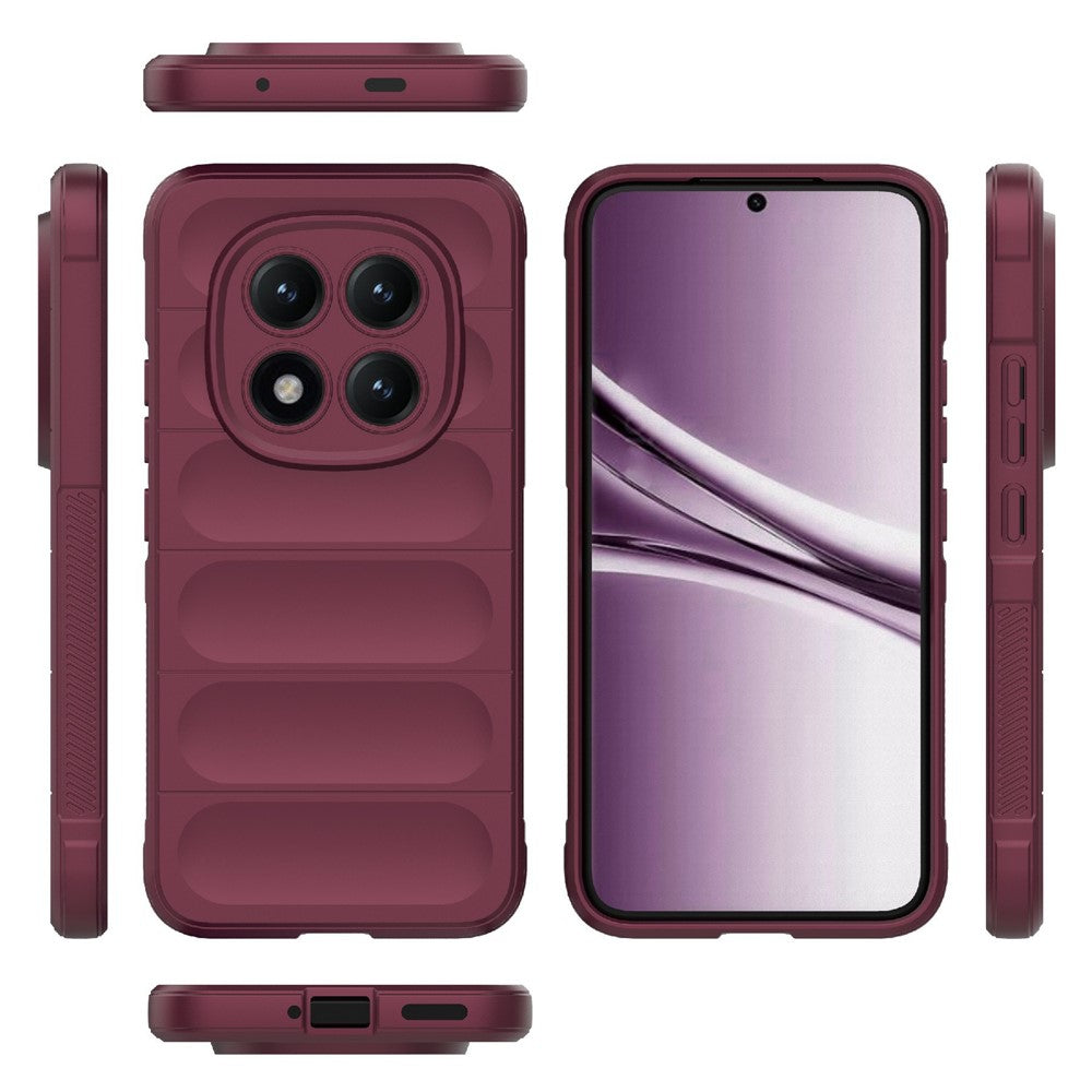 For Xiaomi Poco M8 Pro 5G / Redmi Note 15 Pro+ 5G (Global) Case Anti-Drop Soft TPU Rugged Phone Back Cover - Wine Red