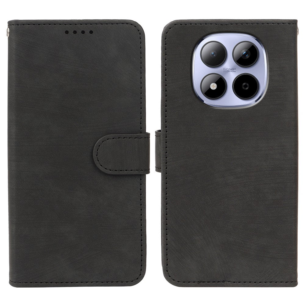 For Xiaomi Redmi Note 15 Pro 5G (Global) Case Flip Wallet Striped Texture Leather Phone Cover - Black
