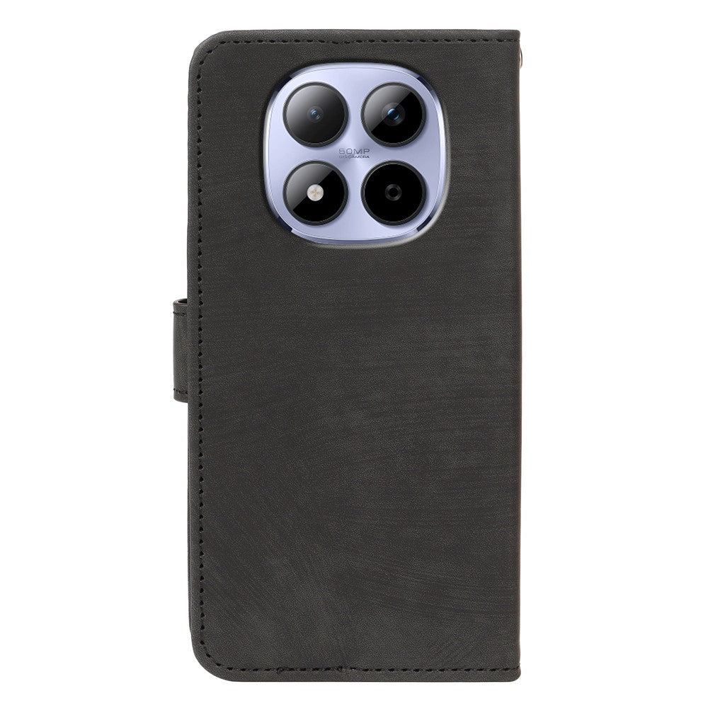 For Xiaomi Redmi Note 15 Pro 5G (Global) Case Flip Wallet Striped Texture Leather Phone Cover - Black