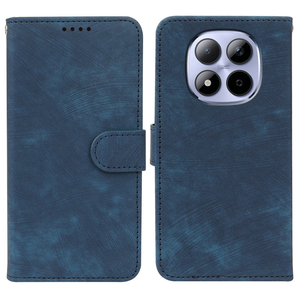 For Xiaomi Redmi Note 15 Pro 5G (Global) Case Flip Wallet Striped Texture Leather Phone Cover - Blue