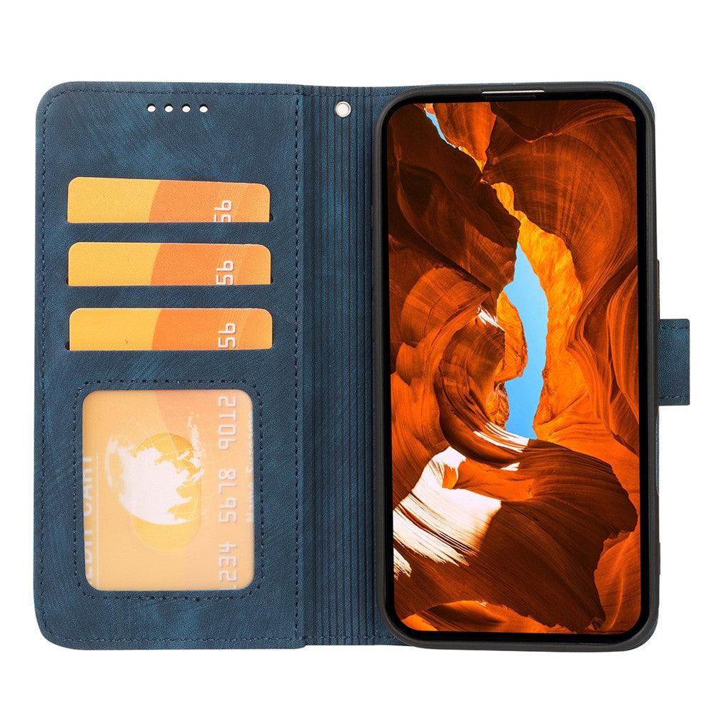 For Xiaomi Redmi Note 15 Pro 5G (Global) Case Flip Wallet Striped Texture Leather Phone Cover - Blue
