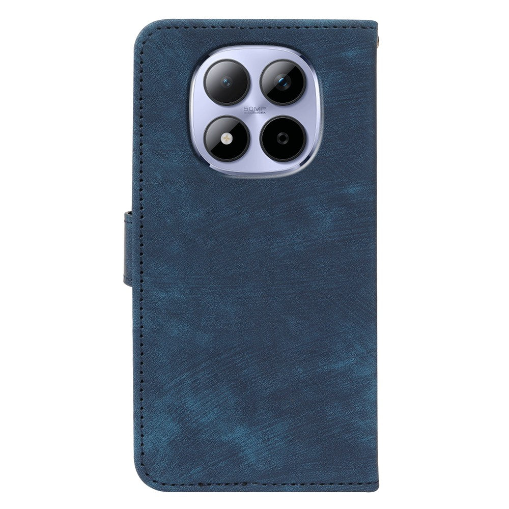 For Xiaomi Redmi Note 15 Pro 5G (Global) Case Flip Wallet Striped Texture Leather Phone Cover - Blue
