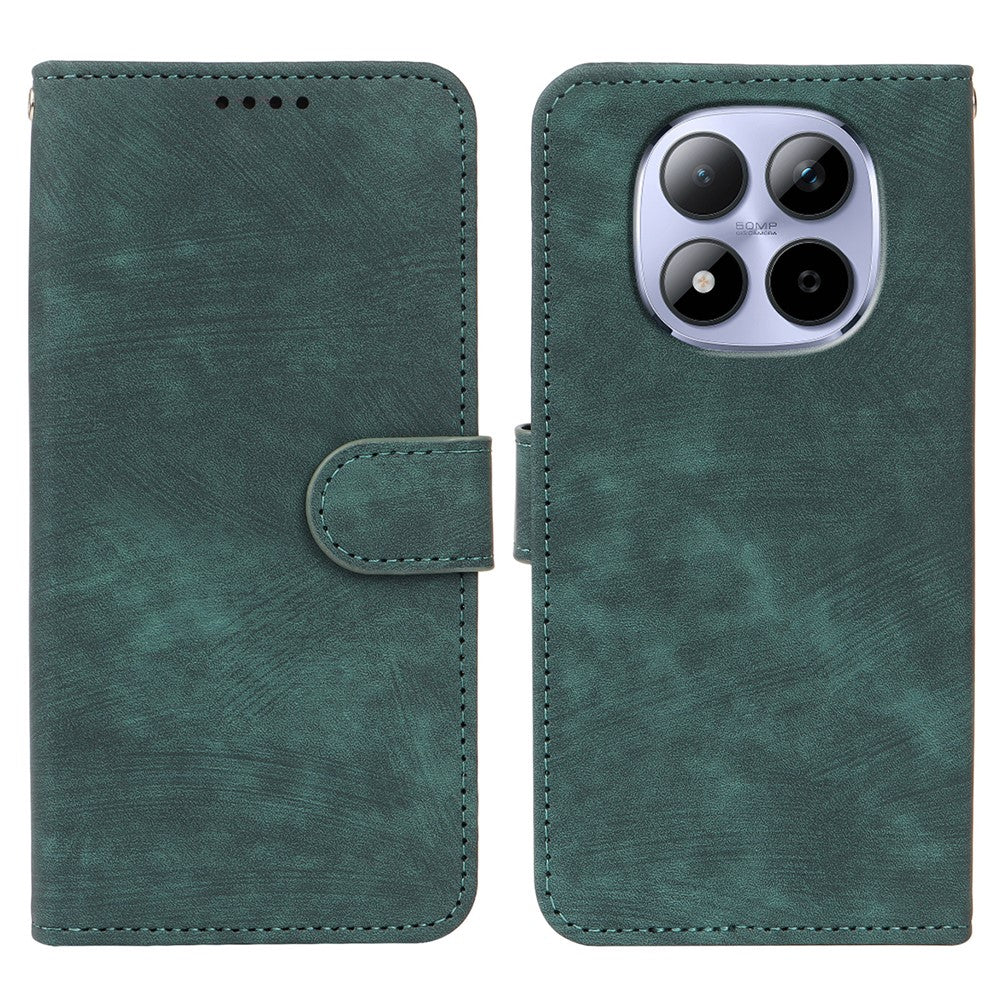 For Xiaomi Redmi Note 15 Pro 5G (Global) Case Flip Wallet Striped Texture Leather Phone Cover - Green