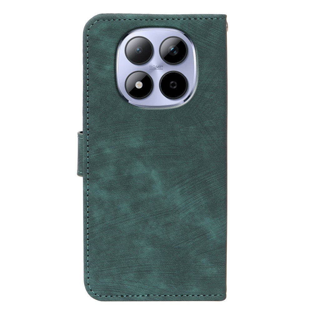 For Xiaomi Redmi Note 15 Pro 5G (Global) Case Flip Wallet Striped Texture Leather Phone Cover - Green