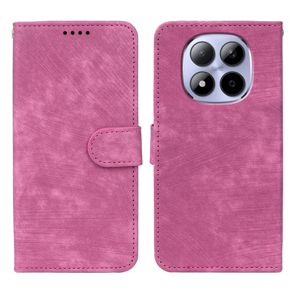 For Xiaomi Redmi Note 15 Pro 5G (Global) Case Flip Wallet Striped Texture Leather Phone Cover - Rose