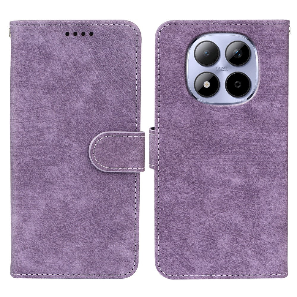 For Xiaomi Redmi Note 15 Pro 5G (Global) Case Flip Wallet Striped Texture Leather Phone Cover - Purple