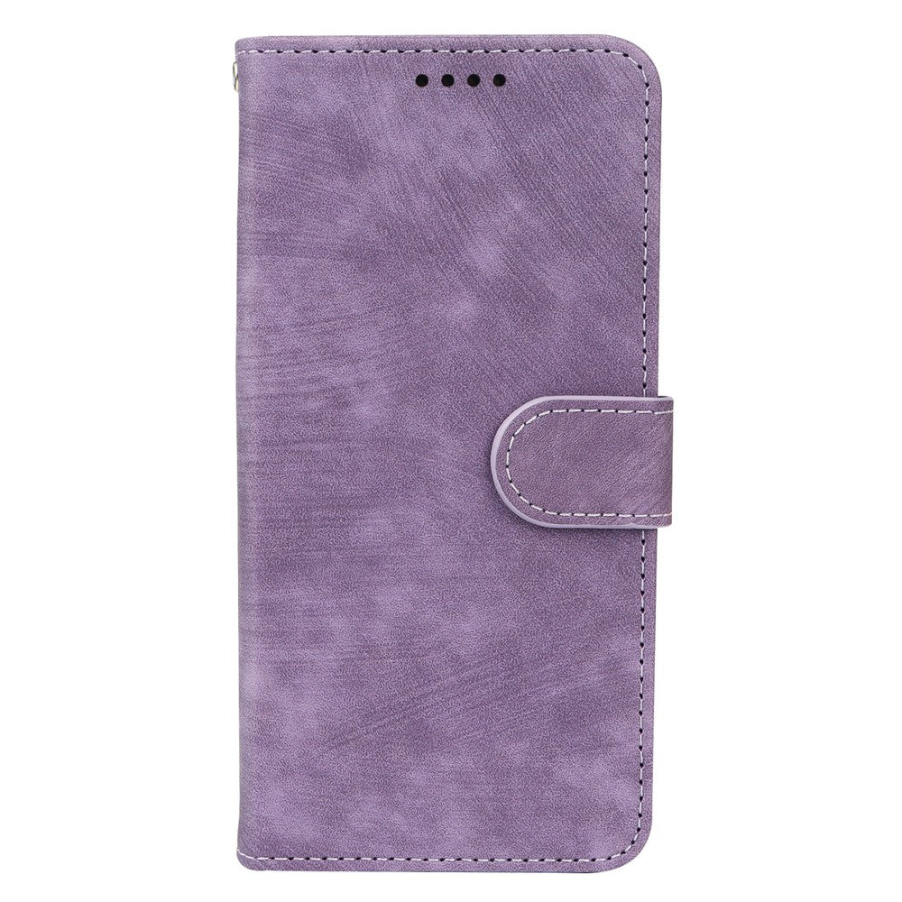 For Xiaomi Poco M8 Pro 5G / Redmi Note 15 Pro+ 5G (Global) Case Flip Wallet Striped Texture Leather Phone Cover - Purple