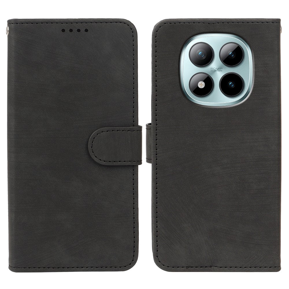 For Xiaomi Poco M8 Pro 5G / Redmi Note 15 Pro+ 5G (Global) Case Flip Wallet Striped Texture Leather Phone Cover - Black
