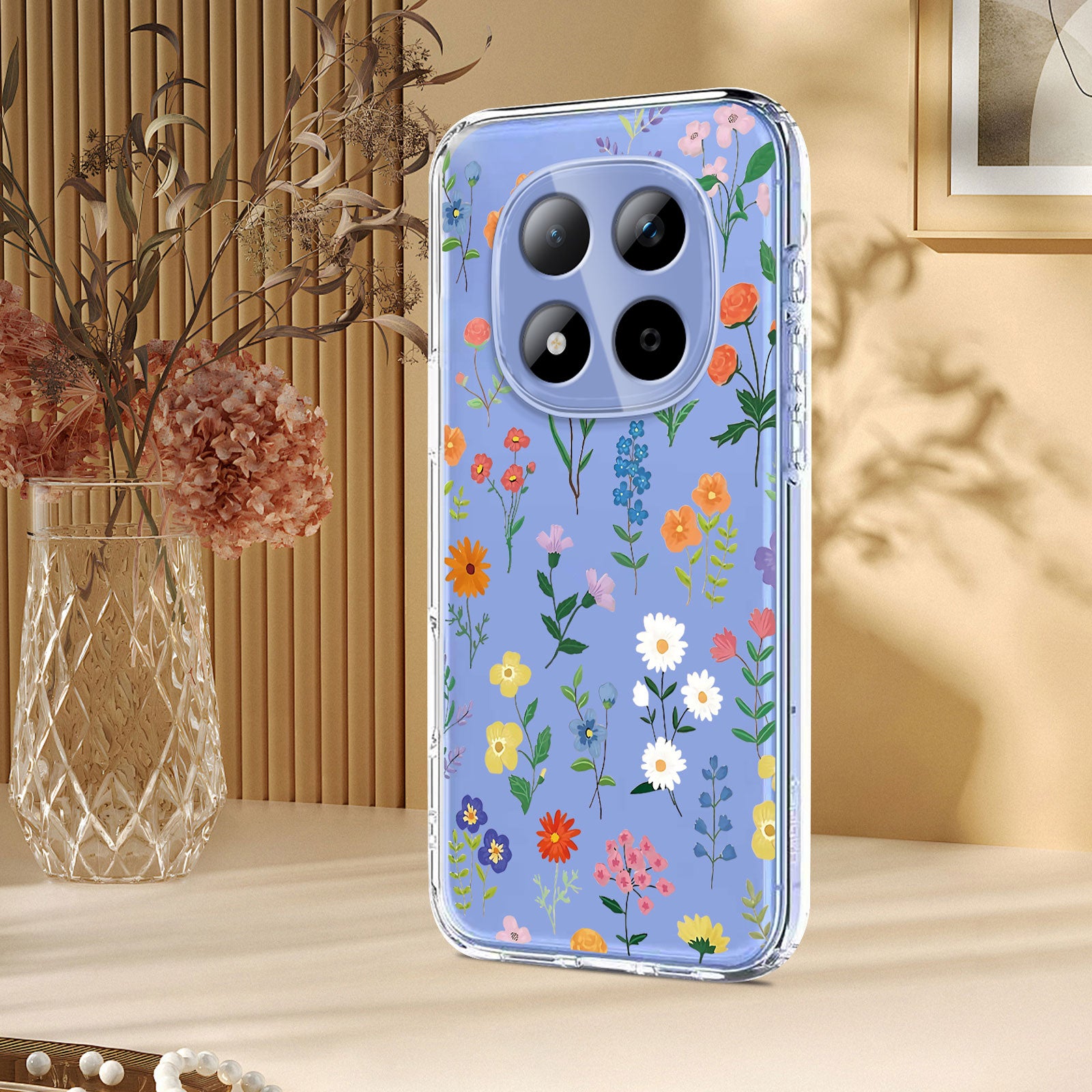 For Xiaomi Redmi Note 15 Pro 5G (Global) Case Butterfly Floral Pattern Printing TPU Phone Back Cover - Daisies