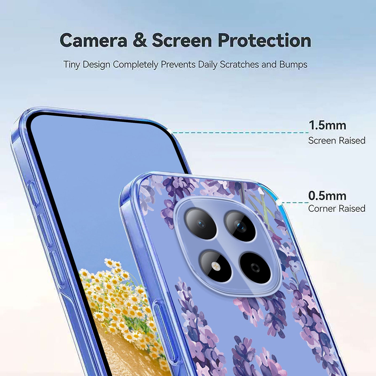 For Xiaomi Redmi Note 15 Pro 5G (Global) Case Butterfly Floral Pattern Printing TPU Phone Back Cover - Wisteria