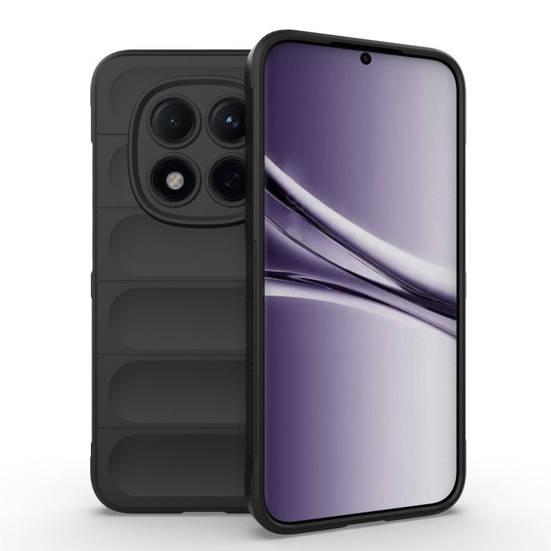 For Xiaomi Redmi Note 15 Pro 5G (Global) TPU Case WANLONFENG HD Series Anti Slip Phone Cover with Tempered Glass - Black