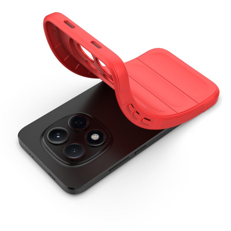 For Xiaomi Redmi Note 15 Pro 5G (Global) TPU Case WANLONFENG HD Series Anti Slip Phone Cover with Tempered Glass - Red