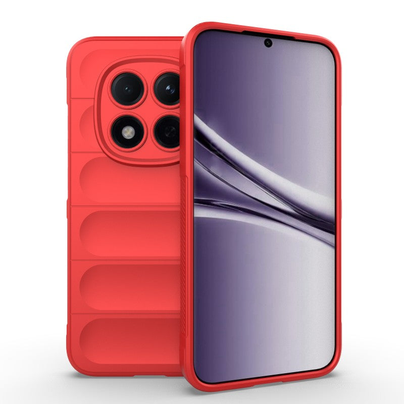 For Xiaomi Redmi Note 15 Pro 5G (Global) TPU Case WANLONFENG HD Series Anti Slip Phone Cover with Tempered Glass - Red