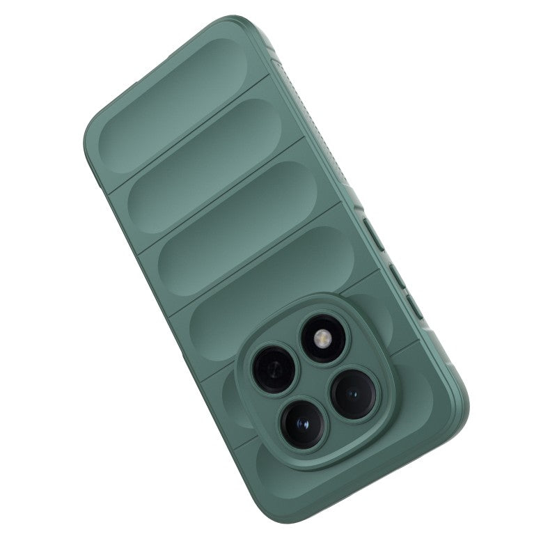 For Xiaomi Redmi Note 15 Pro 5G (Global) TPU Case WANLONFENG HD Series Anti Slip Phone Cover with Tempered Glass - Army Green