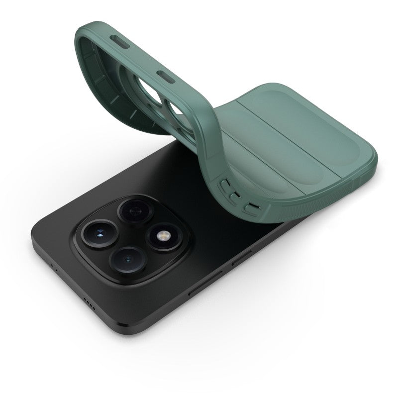 For Xiaomi Redmi Note 15 Pro 5G (Global) TPU Case WANLONFENG HD Series Anti Slip Phone Cover with Tempered Glass - Army Green