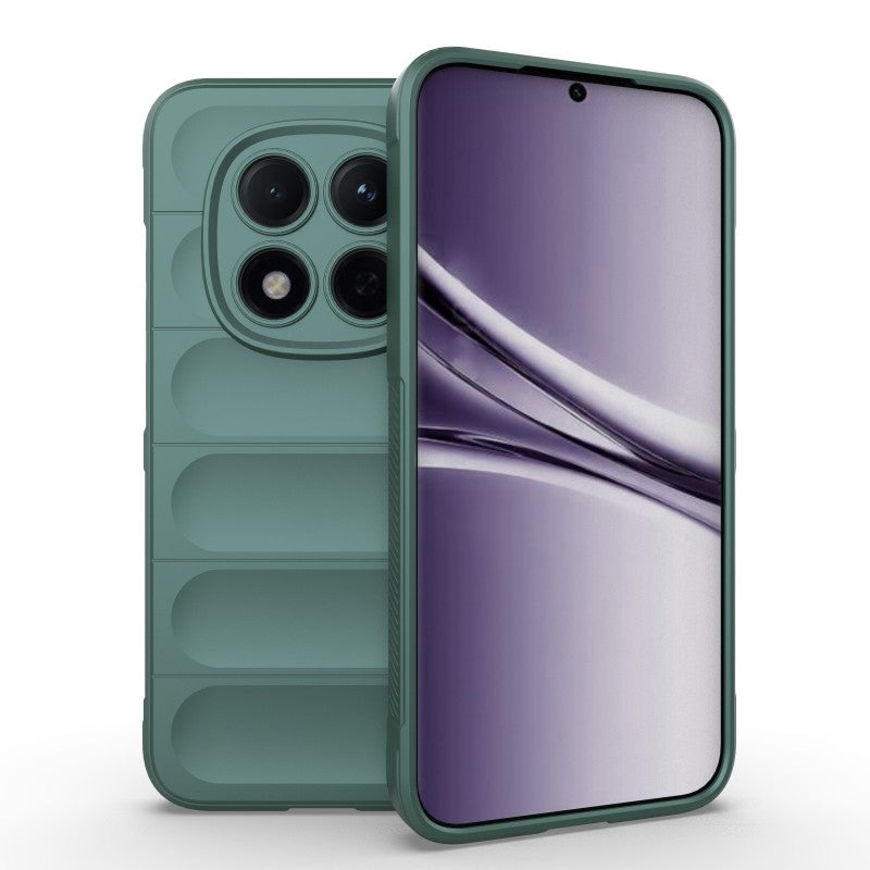 For Xiaomi Redmi Note 15 Pro 5G (Global) TPU Case WANLONFENG HD Series Anti Slip Phone Cover with Tempered Glass - Army Green