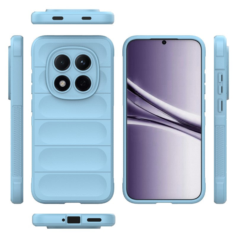 For Xiaomi Redmi Note 15 Pro 5G (Global) TPU Case WANLONFENG HD Series Anti Slip Phone Cover with Tempered Glass - Baby Blue