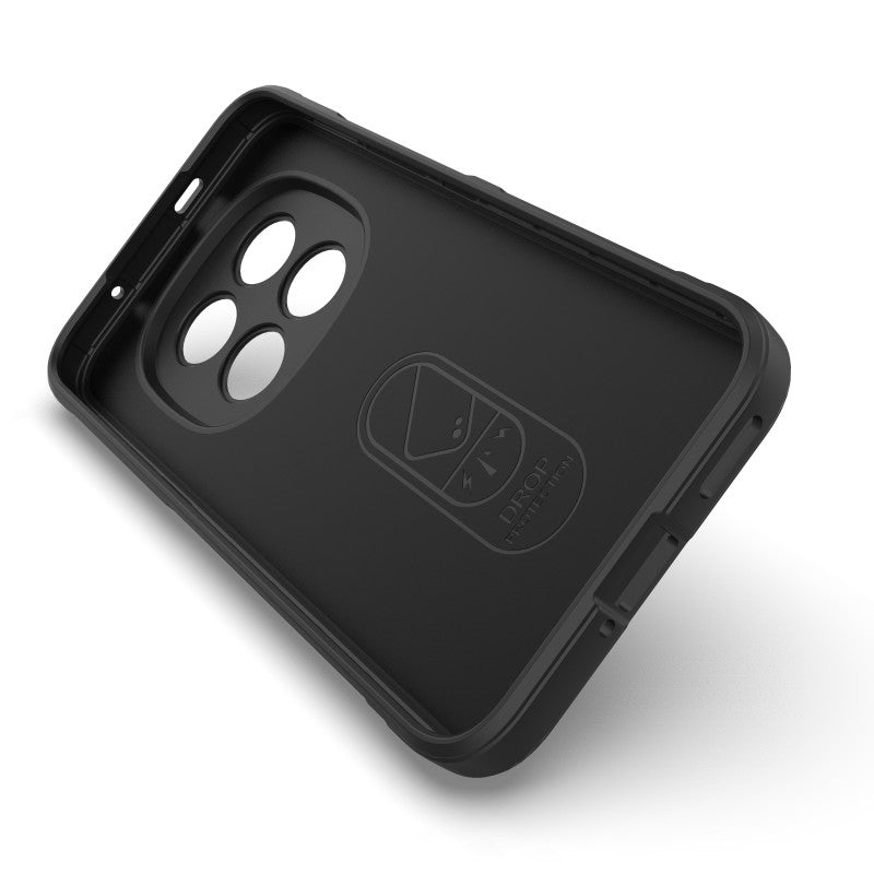 For Xiaomi Poco M8 Pro 5G / Redmi Note 15 Pro+ 5G (Global) TPU Case WANLONFENG HD Series Anti Slip Phone Cover with Tempered Glass - Black