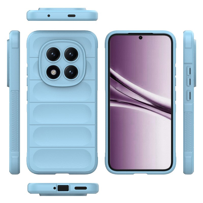 For Xiaomi Poco M8 Pro 5G / Redmi Note 15 Pro+ 5G (Global) TPU Case WANLONFENG HD Series Anti Slip Phone Cover with Tempered Glass - Baby Blue