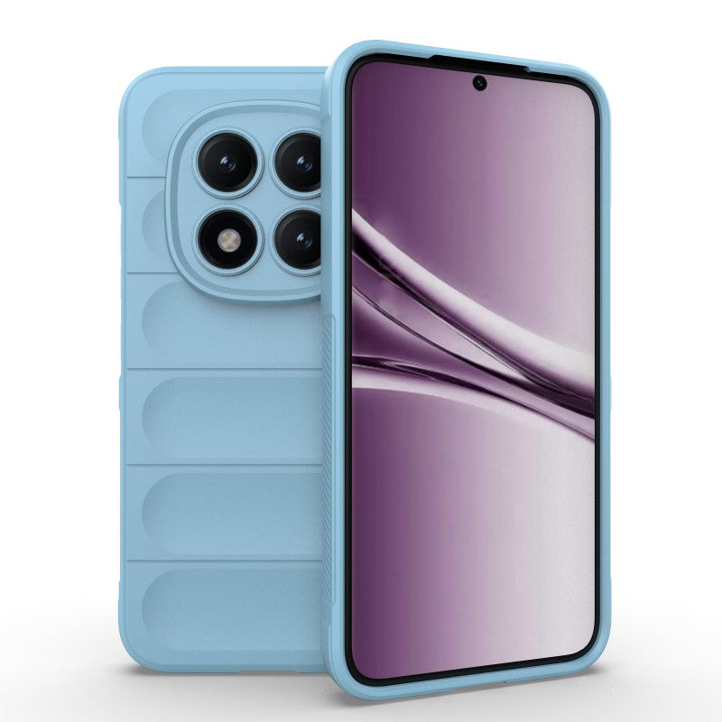 For Xiaomi Poco M8 Pro 5G / Redmi Note 15 Pro+ 5G (Global) TPU Case WANLONFENG HD Series Anti Slip Phone Cover with Tempered Glass - Baby Blue