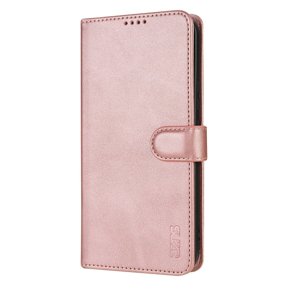 AZNS For Xiaomi Poco M8 Pro 5G / Redmi Note 15 Pro+ 5G (Global) Case PU Leather Wallet Phone Cover - Rose Gold