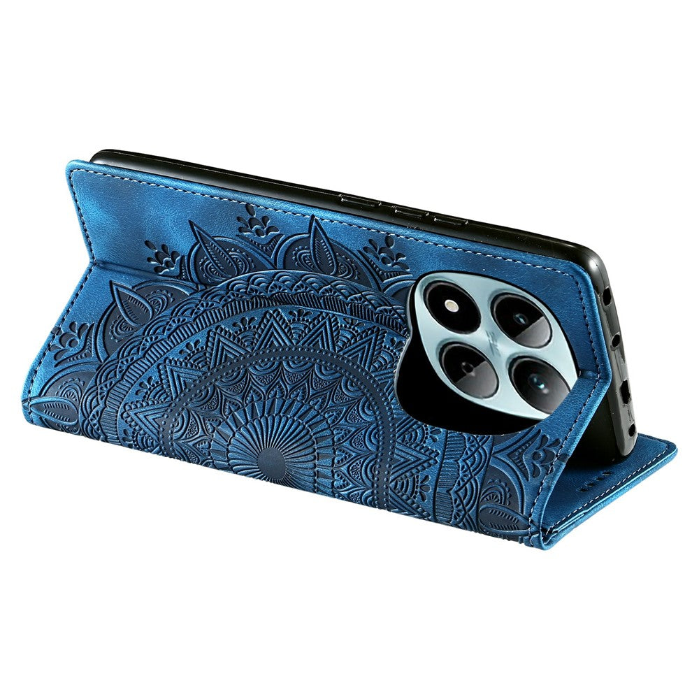 For Xiaomi Redmi Note 15 Pro 5G (Global) Case Magnetic Closing Leather Phone Cover Pattern Imprinted - Blue