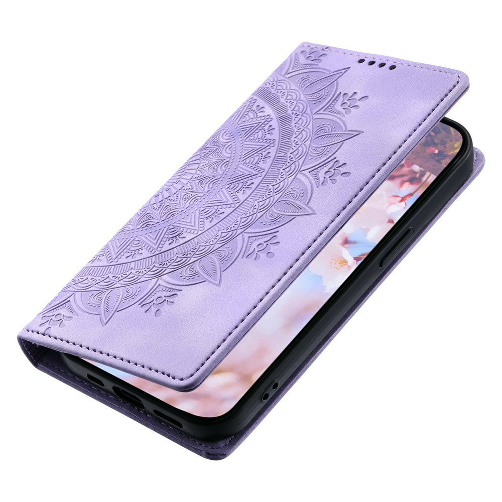 For Xiaomi Redmi Note 15 Pro 5G (Global) Case Magnetic Closing Leather Phone Cover Pattern Imprinted - Purple