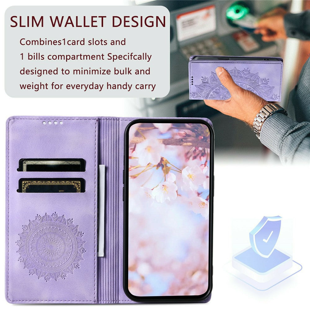 For Xiaomi Redmi Note 15 Pro 5G (Global) Case Magnetic Closing Leather Phone Cover Pattern Imprinted - Purple