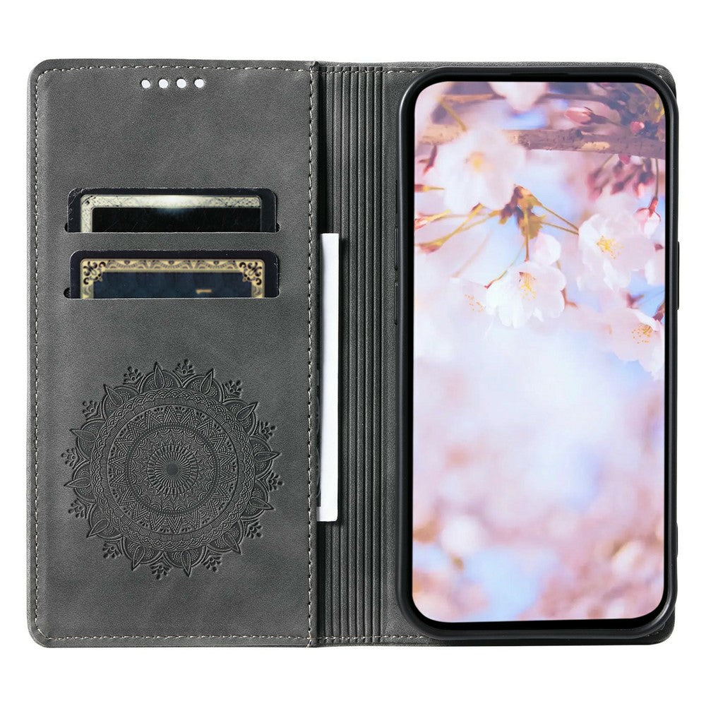 For Xiaomi Redmi Note 15 Pro 5G (Global) Case Magnetic Closing Leather Phone Cover Pattern Imprinted - Grey