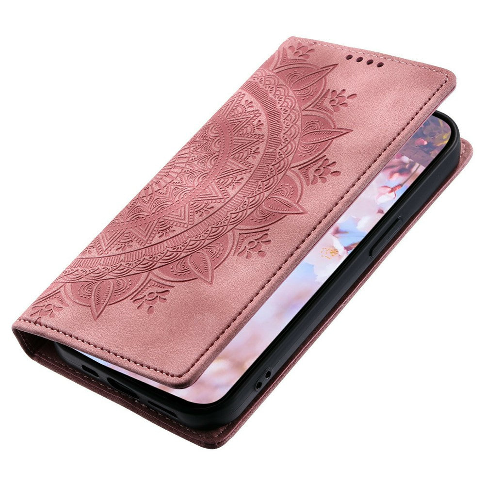 For Xiaomi Redmi Note 15 Pro 5G (Global) Case Magnetic Closing Leather Phone Cover Pattern Imprinted - Rose Gold