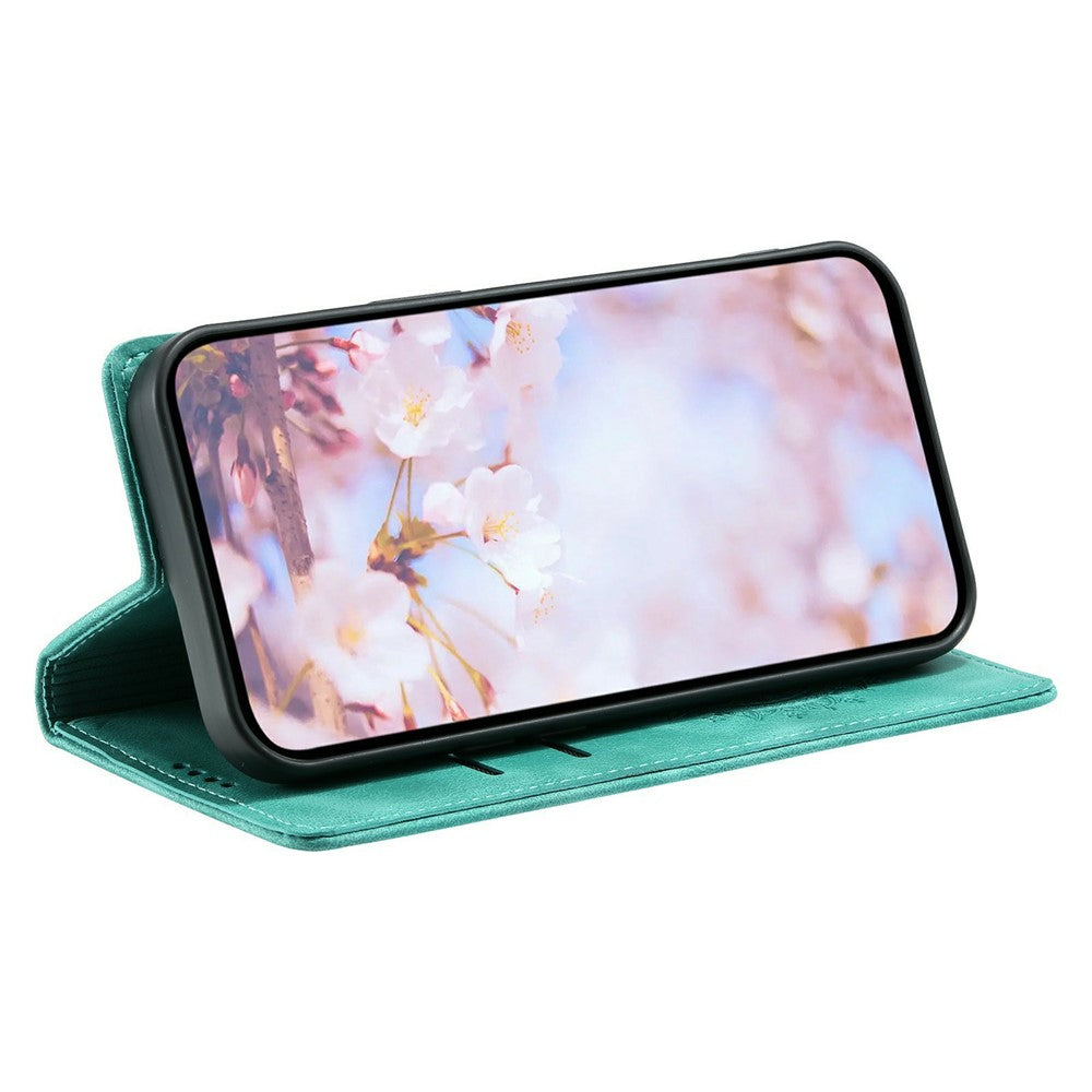 For Xiaomi Redmi Note 15 Pro 5G (Global) Case Magnetic Closing Leather Phone Cover Pattern Imprinted - Mint Green