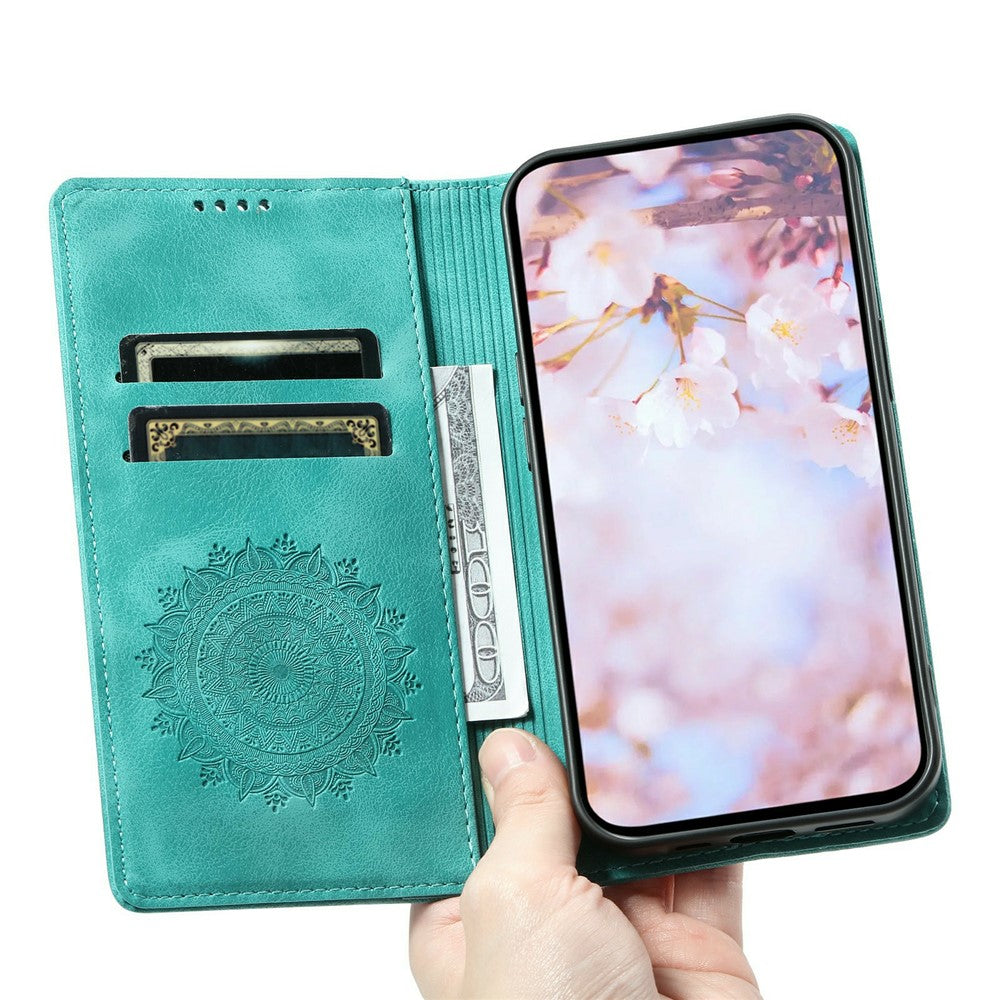 For Xiaomi Redmi Note 15 Pro 5G (Global) Case Magnetic Closing Leather Phone Cover Pattern Imprinted - Mint Green