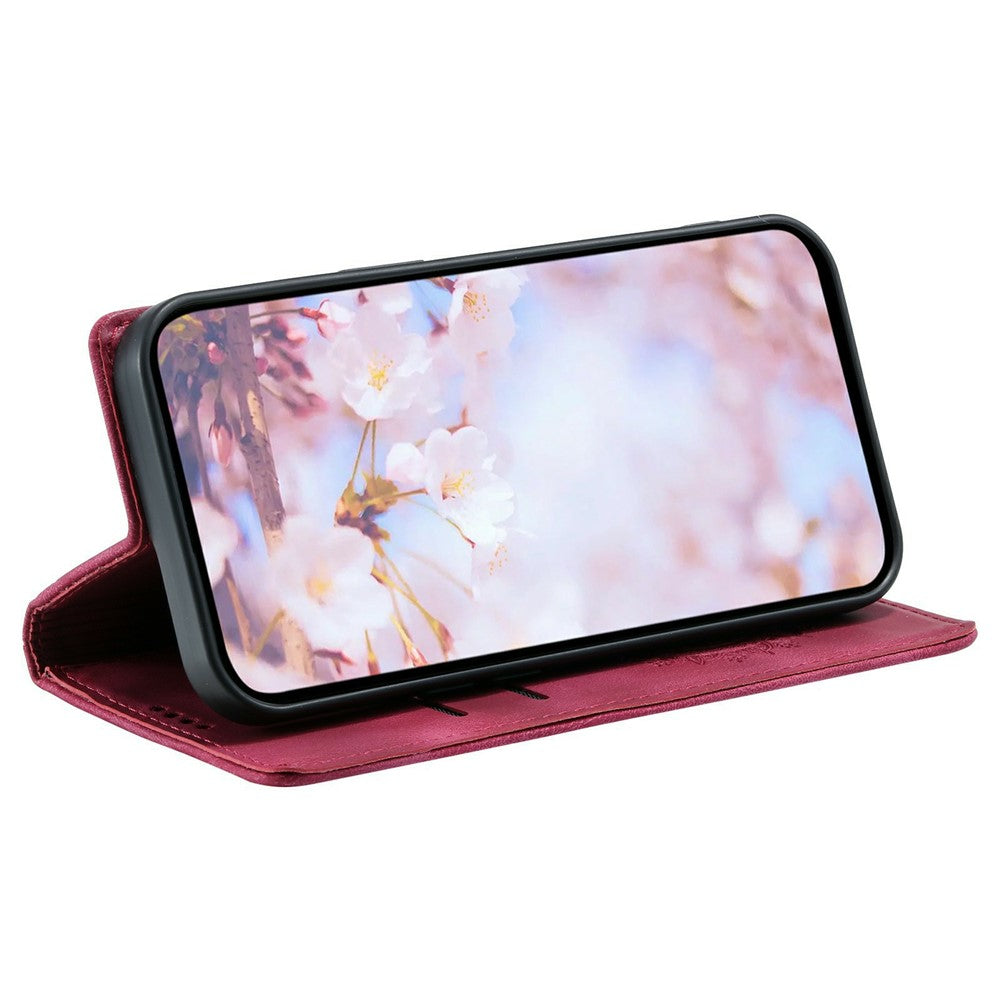 For Xiaomi Redmi Note 15 Pro 5G (Global) Case Magnetic Closing Leather Phone Cover Pattern Imprinted - Rose