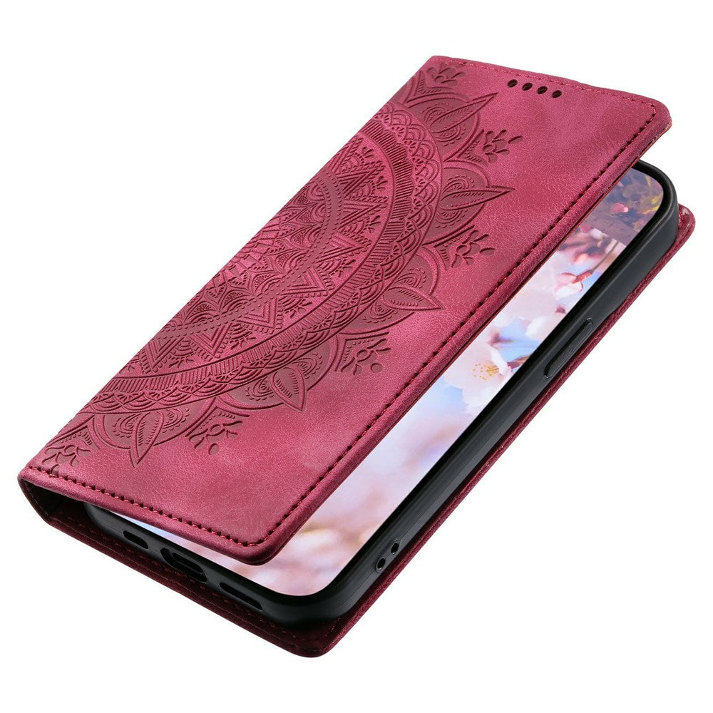 For Xiaomi Redmi Note 15 Pro 5G (Global) Case Magnetic Closing Leather Phone Cover Pattern Imprinted - Rose