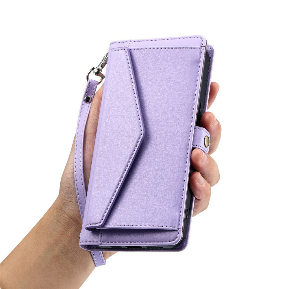 For Xiaomi Redmi Note 15 Pro 5G (Global) Leather Case with Wrist Strap Wallet Stand Phone Cover - Purple