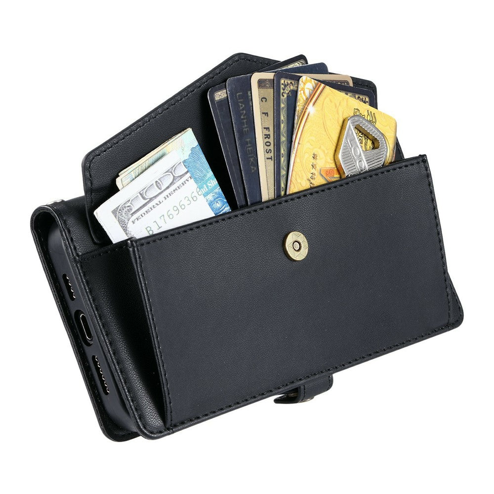 For Xiaomi Redmi Note 15 Pro 5G (Global) Leather Case with Wrist Strap Wallet Stand Phone Cover - Black