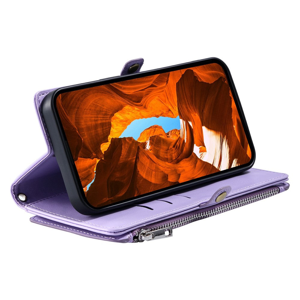 For Xiaomi Redmi Note 15 Pro 5G (Global) Case TPU + PU Leather Wallet Phone Cover with Wrist Strap - Purple