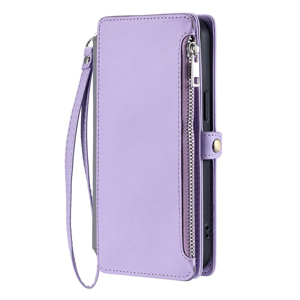 For Xiaomi Redmi Note 15 Pro 5G (Global) Case TPU + PU Leather Wallet Phone Cover with Wrist Strap - Purple
