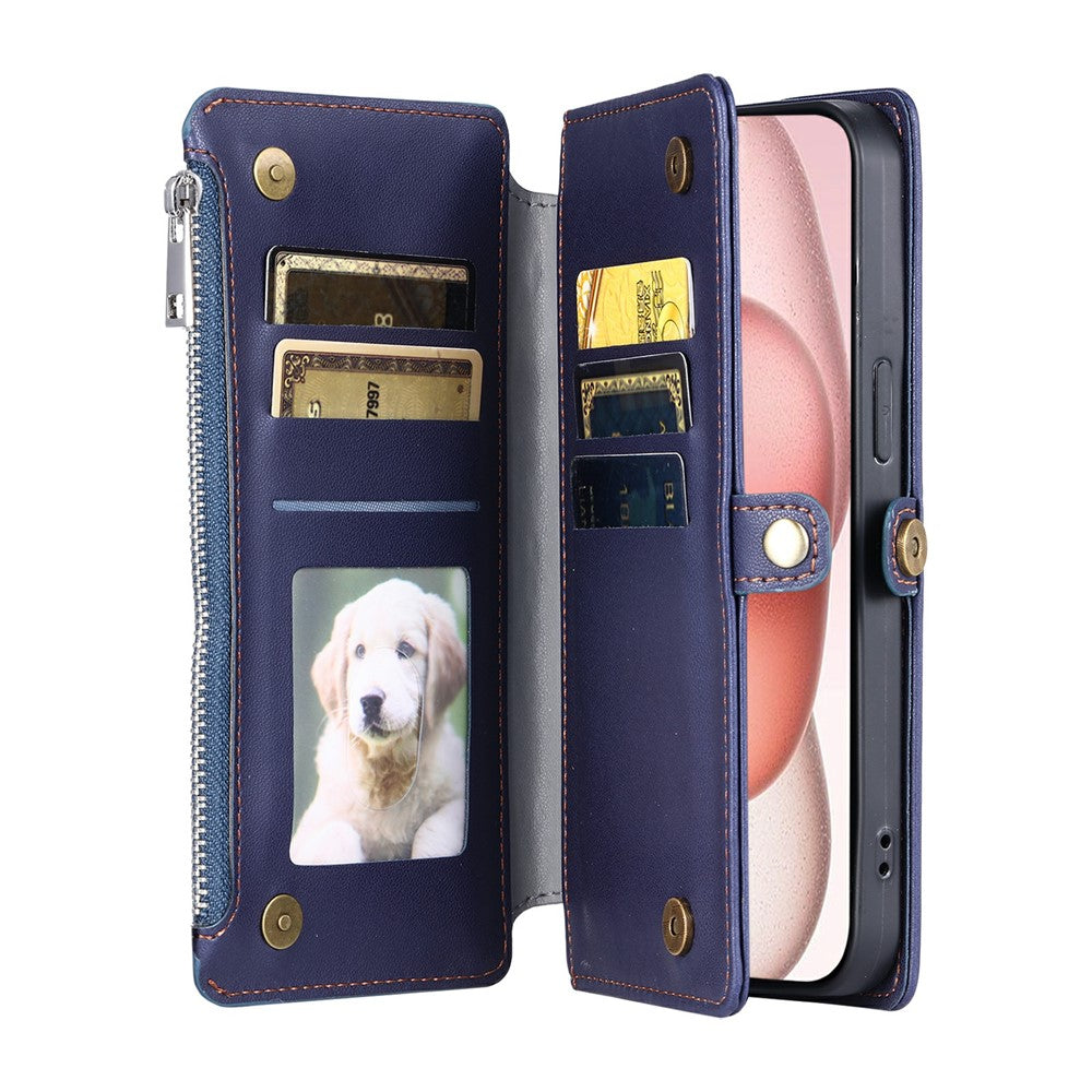 For Xiaomi Redmi Note 15 Pro 5G (Global) Case TPU + PU Leather Wallet Phone Cover with Wrist Strap - Blue