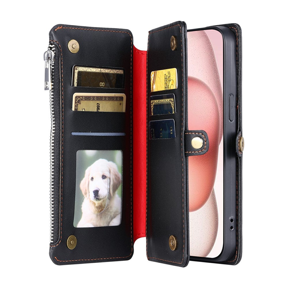 For Xiaomi Redmi Note 15 Pro 5G (Global) Case TPU + PU Leather Wallet Phone Cover with Wrist Strap - Black