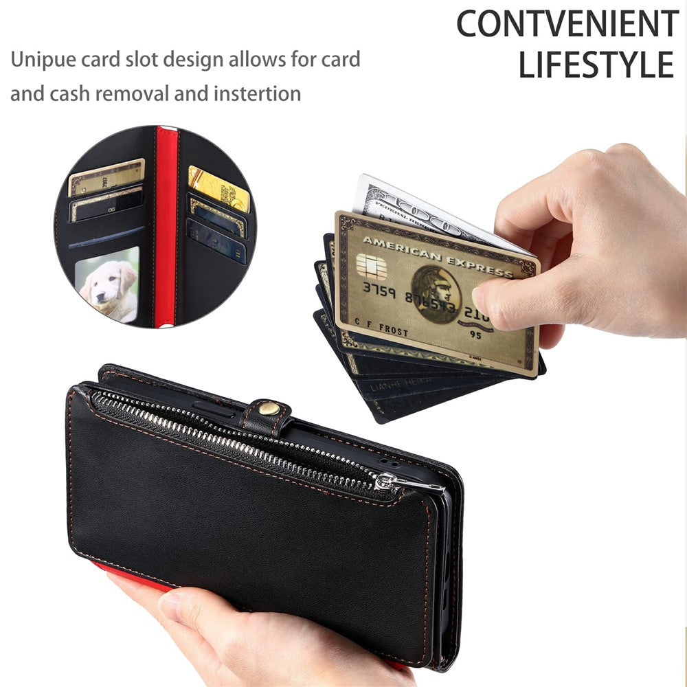 For Xiaomi Redmi Note 15 Pro 5G (Global) Case TPU + PU Leather Wallet Phone Cover with Wrist Strap - Black