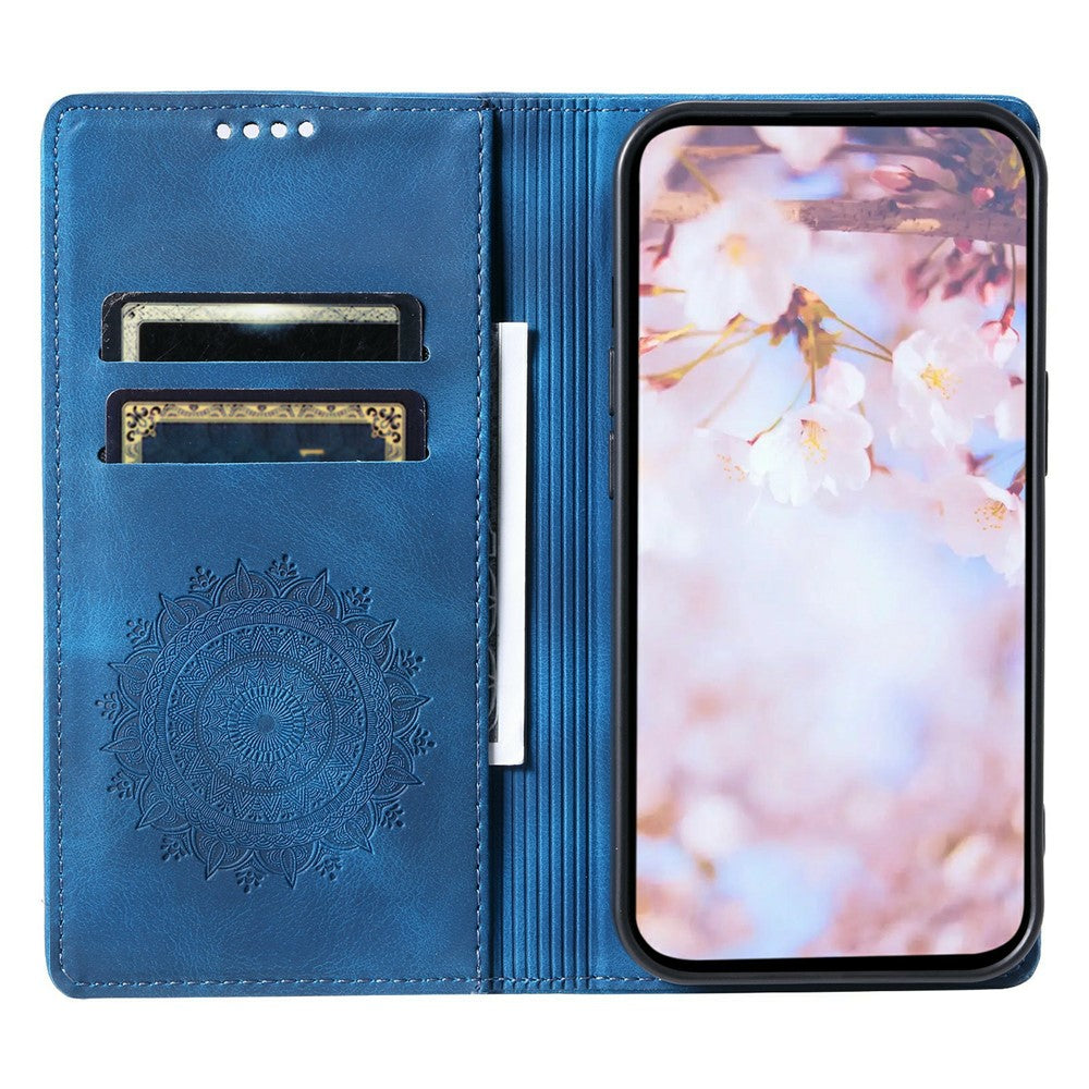 For Xiaomi Poco M8 Pro 5G / Redmi Note 15 Pro+ 5G (Global) Case Magnetic Closing Leather Phone Cover Pattern Imprinted - Blue