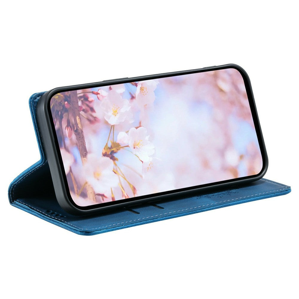 For Xiaomi Poco M8 Pro 5G / Redmi Note 15 Pro+ 5G (Global) Case Magnetic Closing Leather Phone Cover Pattern Imprinted - Blue