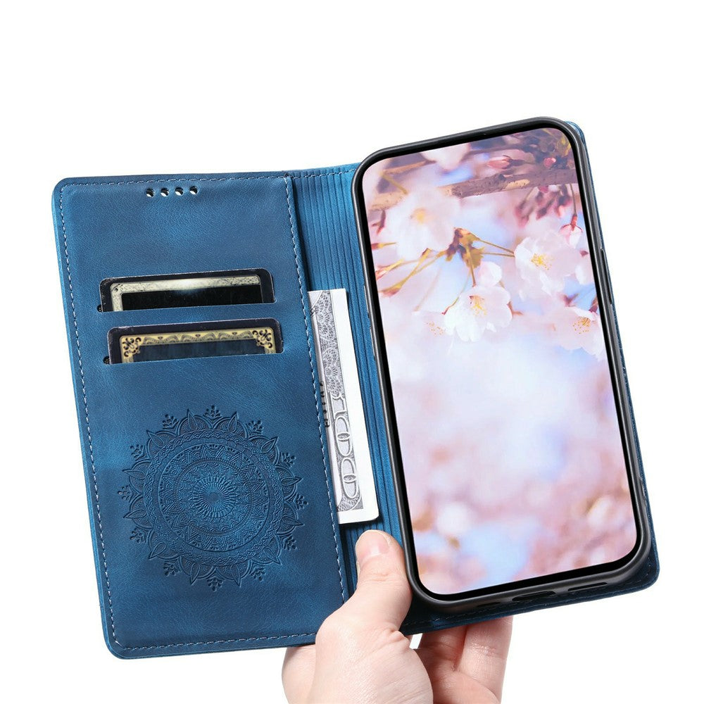 For Xiaomi Poco M8 Pro 5G / Redmi Note 15 Pro+ 5G (Global) Case Magnetic Closing Leather Phone Cover Pattern Imprinted - Blue